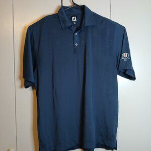 FJ Foot Joy Men's XL Black Striped "John Hall Cup 2014" Golf Polo (0781G4)